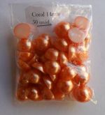 Chaton 14mm-Pct c/ 50 unid.- Cor : Coral Glitter