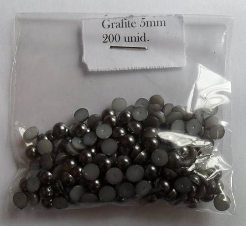 Chaton 5mm- Pct 200 unid.- Cor: Grafite